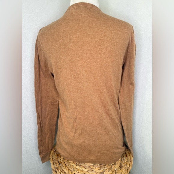 Old Navy Fox Tan Sweater Preppy Studious Foxy Crewneck Tan Camel - Picture 7 of 9
